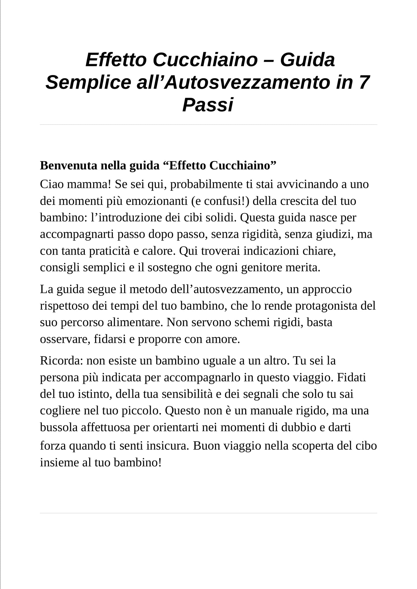 Effetto Cucchiaino™ – Kit Completo per l’autosvezzamento senza stress